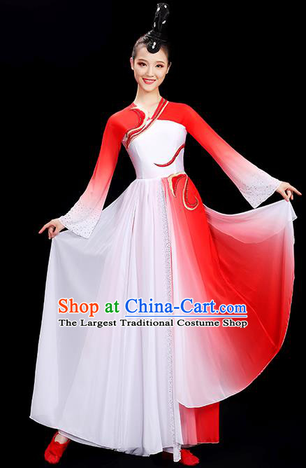 Chinese Yangko Dance Red Outfit Folk Dance Clothing Women Dancing Competition Fashion Fan Dance Show Costume