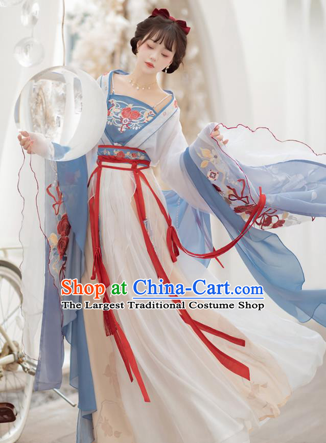 China Ancient Fairy Garment Costumes Hanfu Ruqun Clothing Southern and Northern Dynasties Princess Dresses