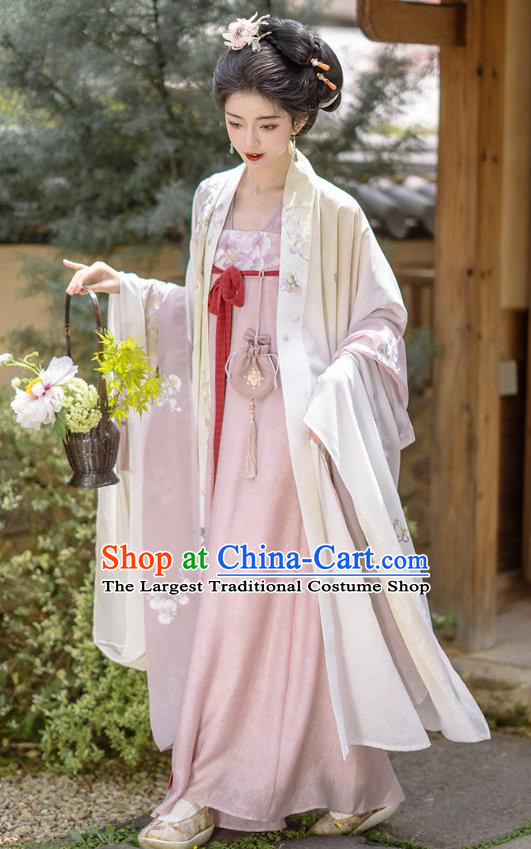 China Tang Dynasty Court Empress Clothing Ancient Noble Woman Garment Costumes Traditional Embroidered Hanfu Dresses