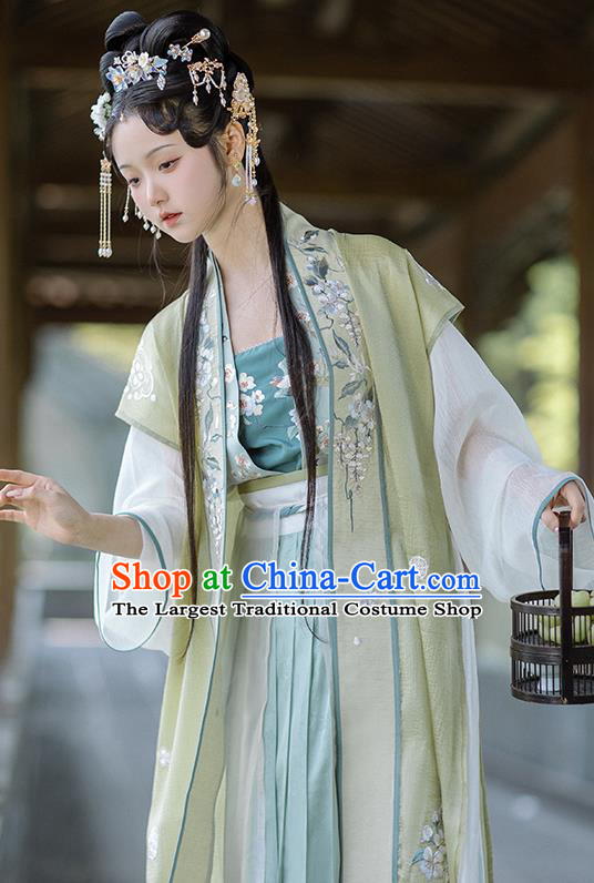 Female Hanfu Dress Chinese Ancient Royal Princess Clothing Song Dynasty Woman Embroidered Costumes Set