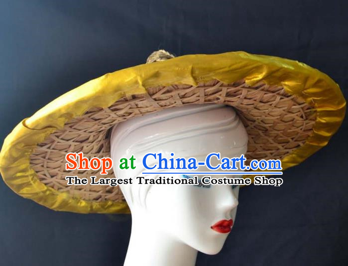 Guangxi Women Adult Minority Performance Hat Zhuang Nationality Folk Song Advanced Embroidery Handmade Headwear