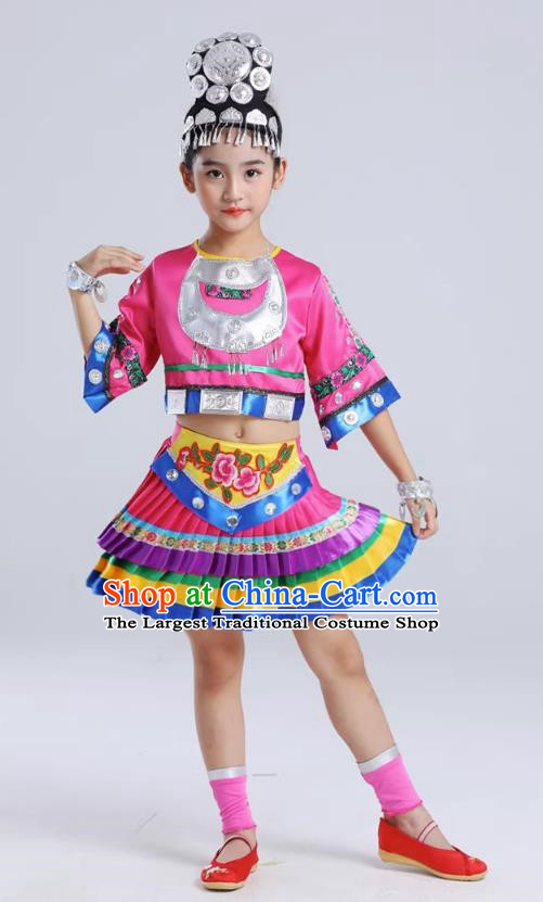 Children Dance Miao Sister Performance Costumes Miao Ethnic Minorities Stage Performance Costumes