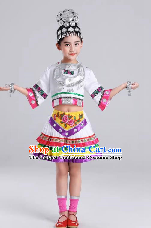 Children Dance Miao Sister Performance Costumes Miao Ethnic Minorities Stage Performance Costumes