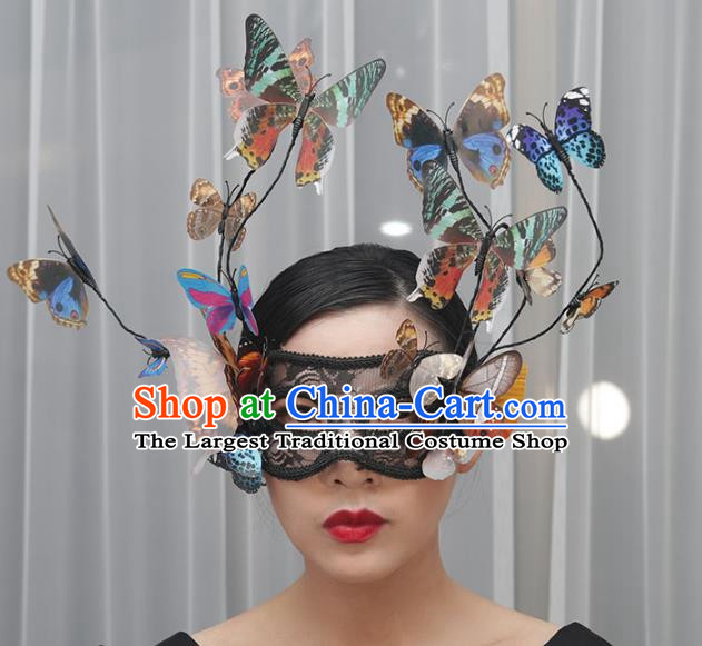 Exaggerated Branch Mask Heavy Handmade Retro Butterfly Masked Singer Halloween Carnival Masquerade Party