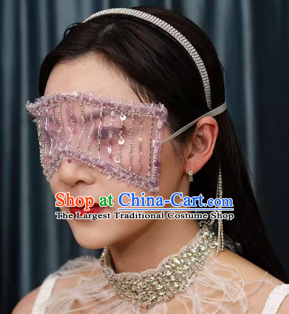 Retro Bride Wedding Face Covering Veil Diamond Eye Patch Photography Accessories Eye Covering Mesh