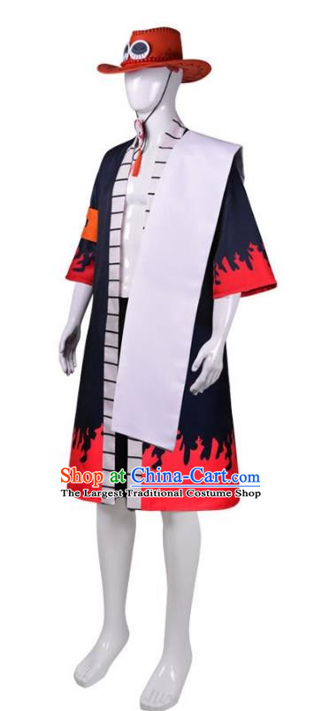 Cosplay Clothes Set Short Kimono Hat Halloween Costumes