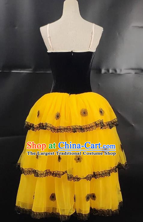 Ballet Skirt Performance Costume Dance Tutu Fluffy Gauze Skirt Suspenders Female Ballet Performance Costume