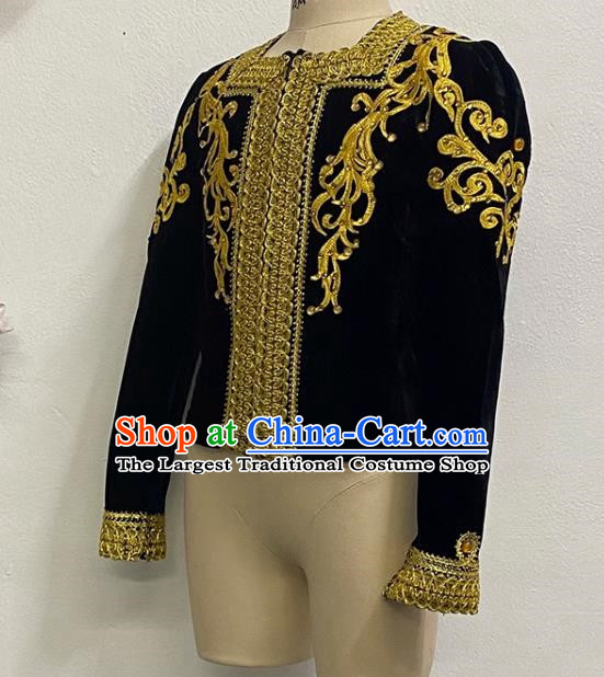 Men Cardigan Court Ballet Clothing Single Top Art Examination Performance Clothing