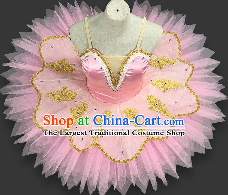 Ballet Costume Professional Adult Performance Costume Tutu Skirt Children Gauze Skirt Actor Dance Skirt Golden Lace Tutu Skirt