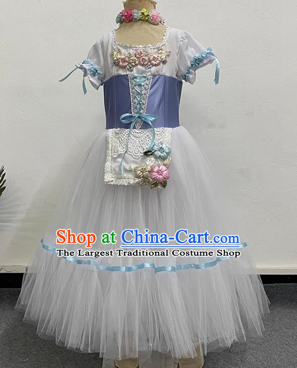 Children Princess Dress Elegant Gauze Dress Performance Dance Costume