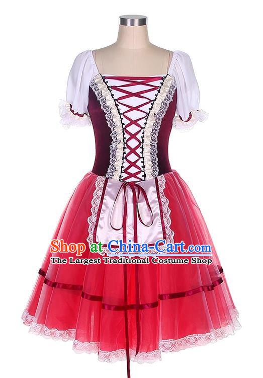 Ballet Costume Don Quixote Children Competition Professional Performance Costume Red Tutu Skirt Adult Spanish Dance Skirt