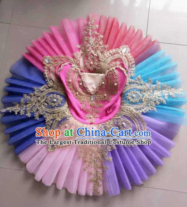 Children Little Swan Dance Sling Ballet Skirt Swan Lake Tutu Skirt Children Professional Ballet Colorful Skirt