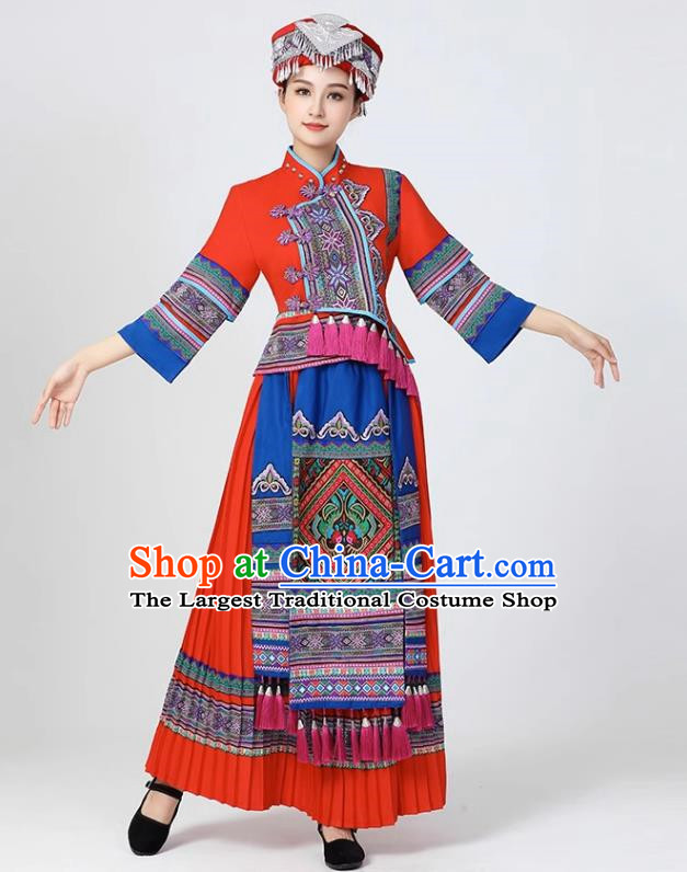 Zhuang Traditional Costumes Guangxi 56 Ethnic Minority Costumes Female Miao Tujia Hani Li Nationality Costumes