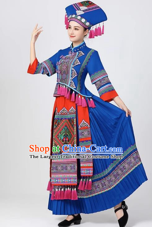 Zhuang Traditional Costumes Guangxi 56 Ethnic Minority Costumes Female Miao Tujia Hani Li Nationality Costumes