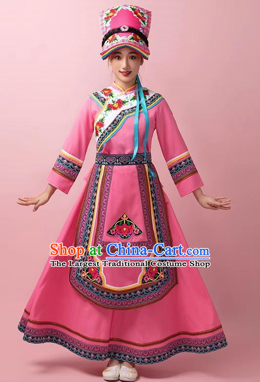 Qiang Clothing Female Yi Ethnic Minority Clothing Sichuan Yi Female Clothing Stage Performance Costume Long Skirt