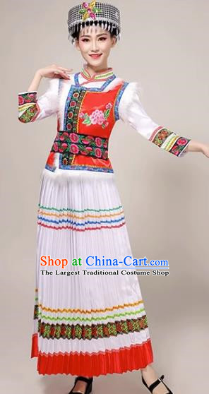 Ethnic Minority Costume Lisu Dance Performance Costume Adult Female Yunnan Performance Costume Suit Skirt