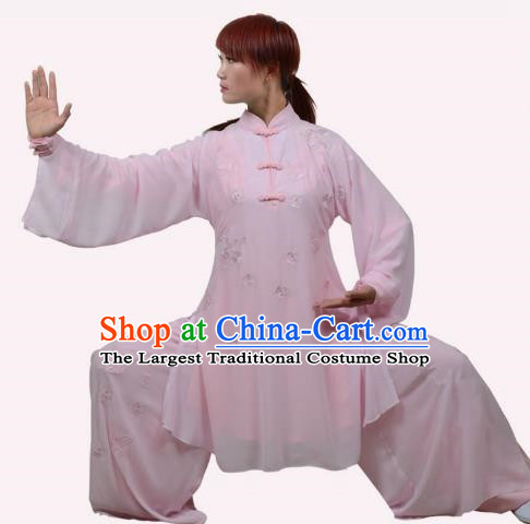 Tai Chi Clothing Women Summer Embroidery Practice Clothing Performance Competition Clothing Practice Martial Arts Martial Arts Clothing