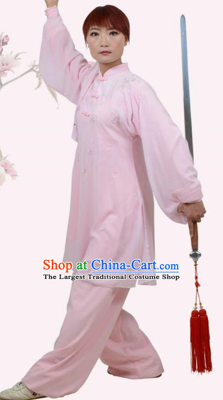 Tai Chi Clothing Women Summer Embroidery Practice Clothing Performance Competition Clothing Practice Martial Arts Martial Arts Clothing