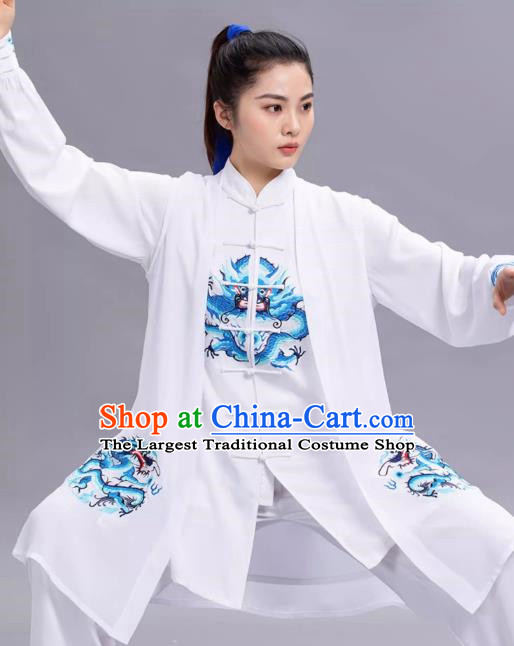 Tai Chi Suit Exquisite Embroidery Dragon Performance Competition Practice Qigong Men And Women The Same Style