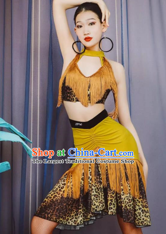 Latin Dance Practice Clothes Performance Suit National Standard Dance Tassel Skirt