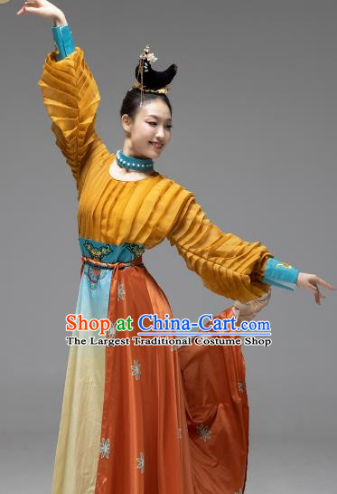 Chinese Classical Dance Han Tang Dance Lantern Dance Performance Group Dance Dress