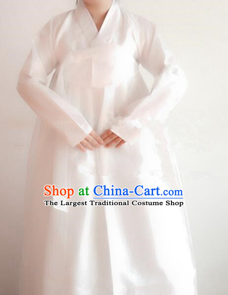 Korean Traditional Costume White Dance Fashion Female Hanbok