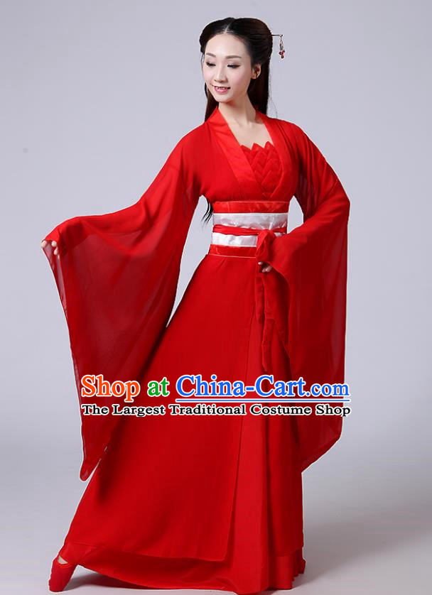 Heroine Little Dragon Girl White Liu Yifei Ancient Costume Seven Fairies Costume