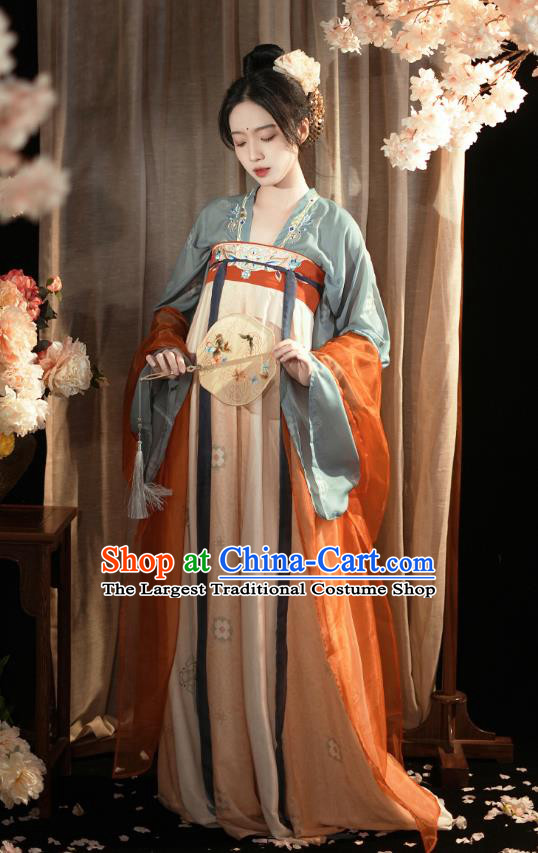 Chinese Ancient Princess Dress Costumes Woman Ruqun Traditional Hanfu Tang Dynasty Palace Lady Clothing