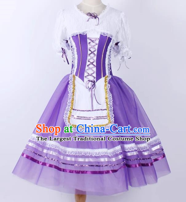 Children Court Style Lace Ballet Dance Skirt Long Skirt Yarn Skirt Performance Costume Stage Costume