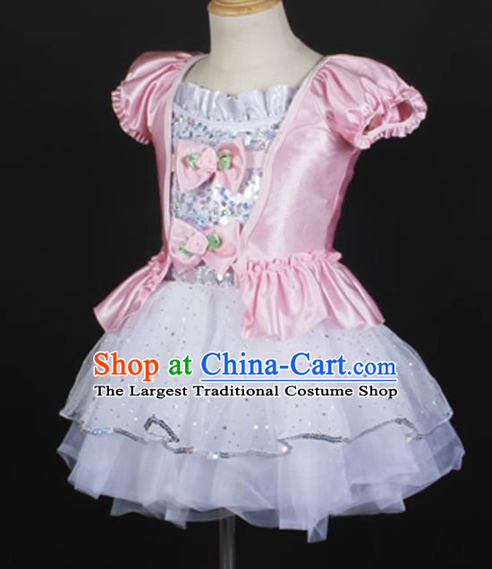 Children Girls Princess Dress Gauze Skirt Fluffy Performance Costume Performance Costume Stage Costume