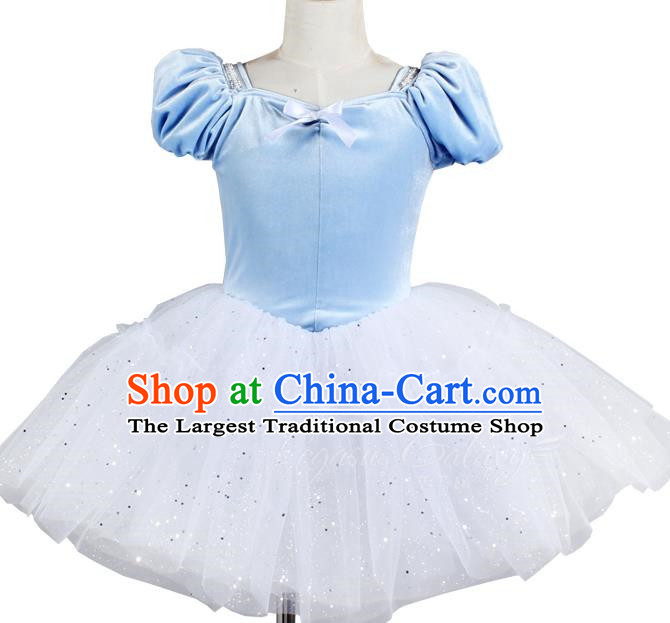 Children Gauze Skirt Puff Sleeve Tutu Skirt Stage Costume Performance Costume