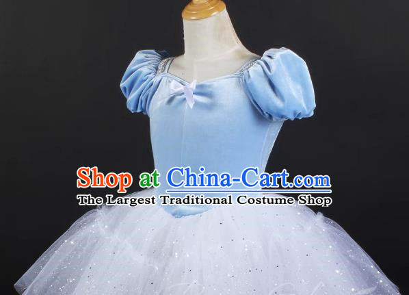 Children Gauze Skirt Puff Sleeve Tutu Skirt Stage Costume Performance Costume