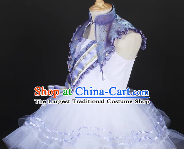 Children Spring And Summer Living Collar Princess Dress Performance Costumes Stage Costumes Event Costumes