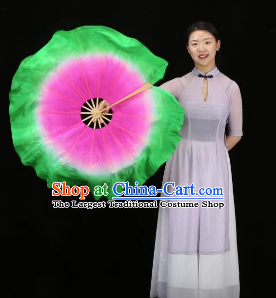 Chanting Lotus Dance Fan Round Fan Classical Dance Flower Fan In The Rain Special Art Test Twisting Northeast Big Yangko Fan