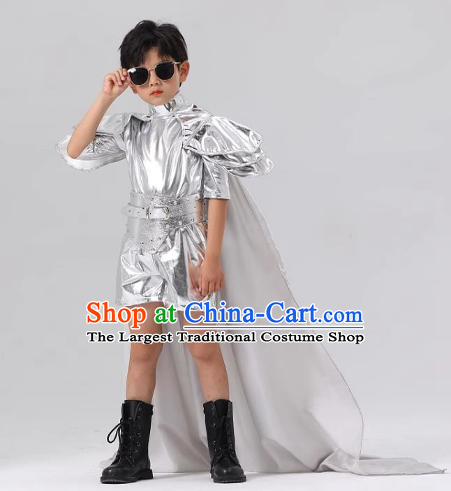 Boys Metaverse Technology Style Chasing Light Teenager Models Catwalk Fashion Children Car Models Show Trendy Clothes