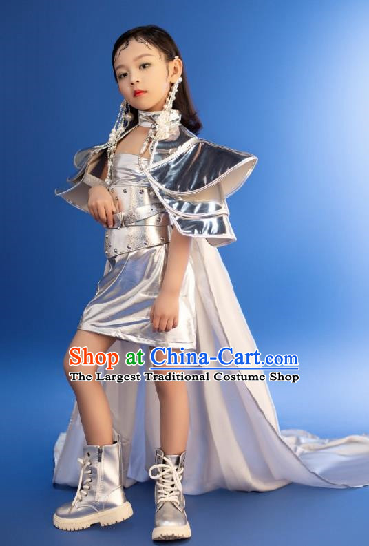 Girls Chinese Style Dress Metaverse Technology Trendy Clothing Punk Cool Catwalk Competition
