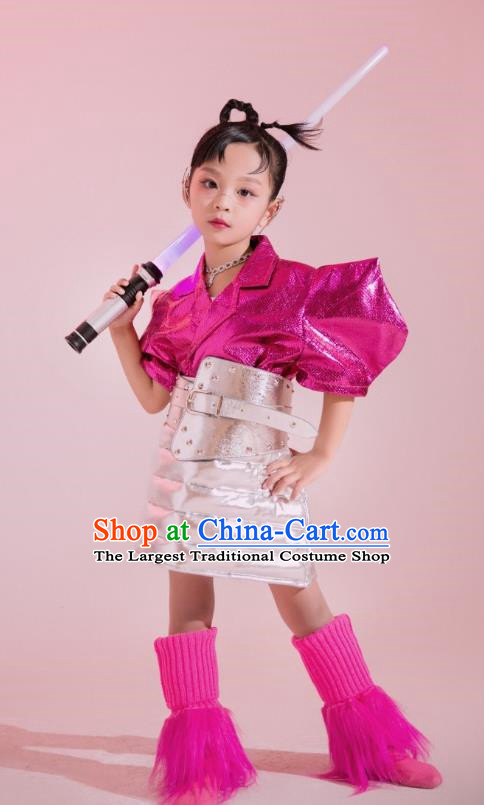 Girls Tech Sensing Trendy Clothing Yuan Universe Wind Model Catwalk Punk Cyber Pink Future Wind Children Costumes