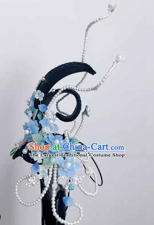 Flower God Dance Headgear Beijing Dance Academy Dance Stage Performance Wig Hair Accessories