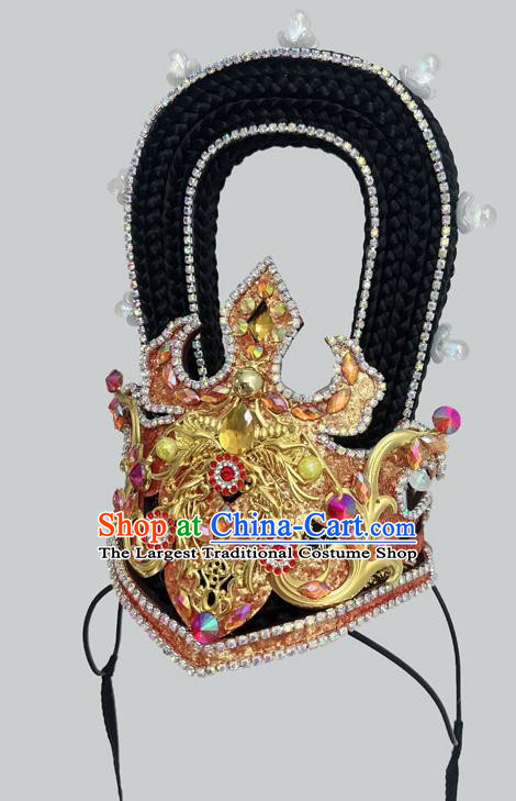 Chinese Classical Dance Wig Headdress Art Examination Classical Solo Dance Performance Headdress