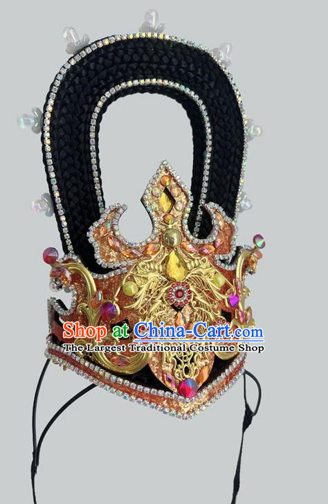 Chinese Classical Dance Wig Headdress Art Examination Classical Solo Dance Performance Headdress