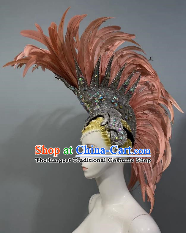 Mahogany Prologue Show Show Feather Headdress Dance Team Samba Costumes Mardi Gras Halloween