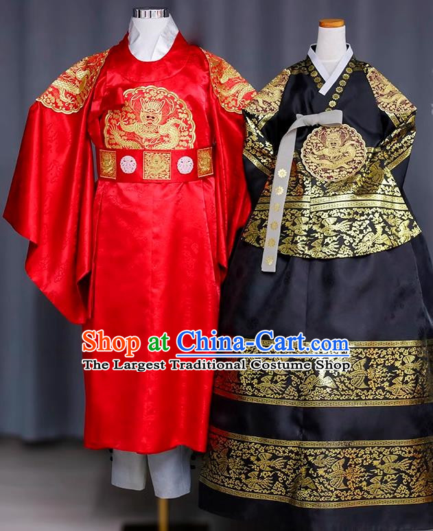 Bride And Groom Wedding Couple Hanbok Wedding Toast Dress Son Princess Clothing