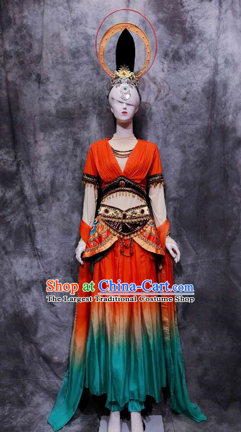 Dunhuang Feitian Dance Costumes Five Star Out Of The Oriental Mural Performance Costumes Exotic Indian Dance