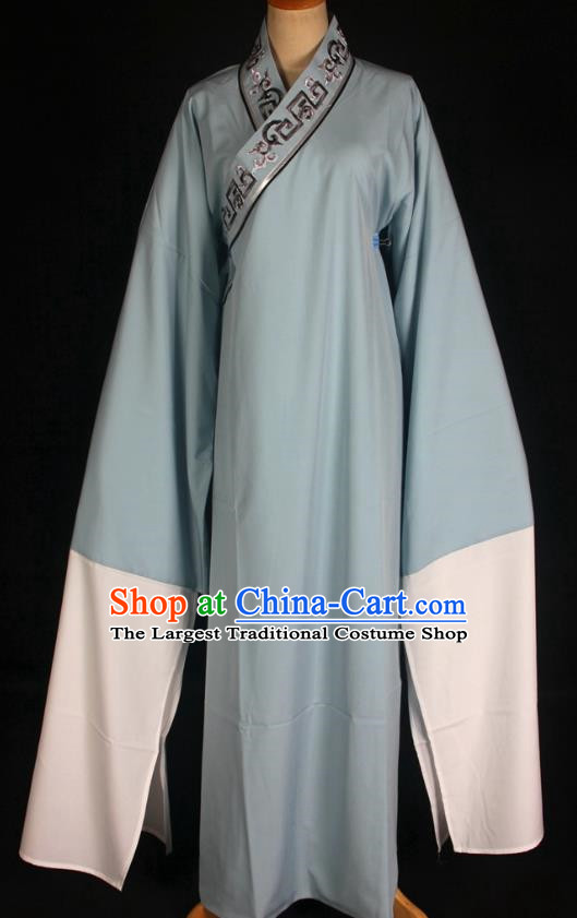 Cyan Beijing Opera Niche Clothes Poor Scholar Jacket Opera Costume Yue Opera Pearl Tower Bong Tang Huangmei Opera