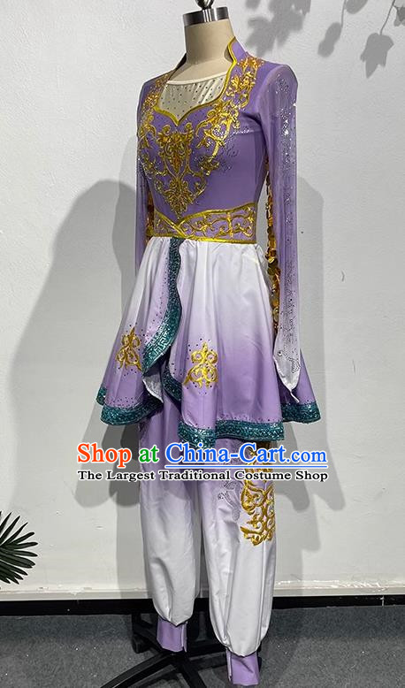 Uyghur Dance Performance Clothing for Adults Practicing Kung Fu Female Students Art Examination Grade China Xinjiang Performance Clothing