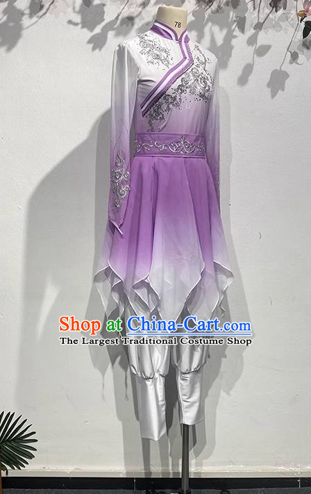 China Mongolian Dance Costume Performance Women National Wind Dance Costume Art Test Short Section Irregular Skirt Performance Costume