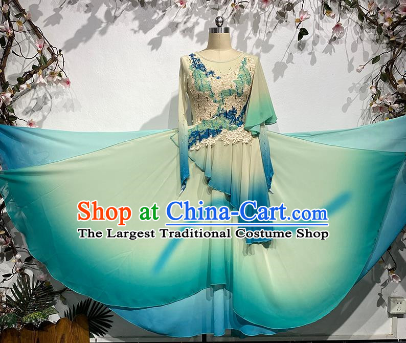 China Classical Dance Performance Costume Drunk Qingbo Dance Costume Large Skirt Elegant Female Chinese Dance Art Test Stage Costume