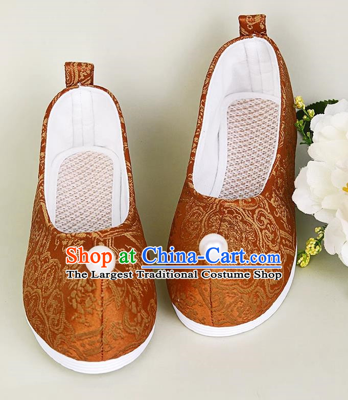 Hanfu Shoes Ancient Style Flat Heel Round Toe Soft Sole Shoes Ming Horse Face Ancient Costume Women Cloth Shoes