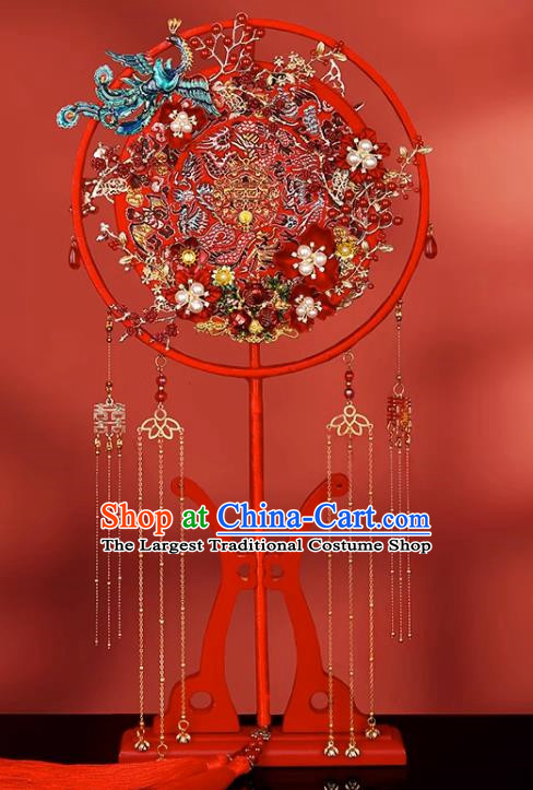 Wedding Fan Group Fan Wedding Bride Xiuhe Double Sided Embroidery Hi Fan Out Wedding Fan Chinese Wedding Fan Female Embroidery