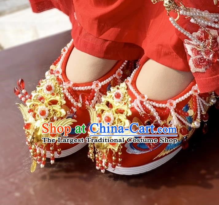 Xiuhe Wedding Shoes Zhenghong Phoenix Customized Chinese Style Bridal Embroidered Shoes